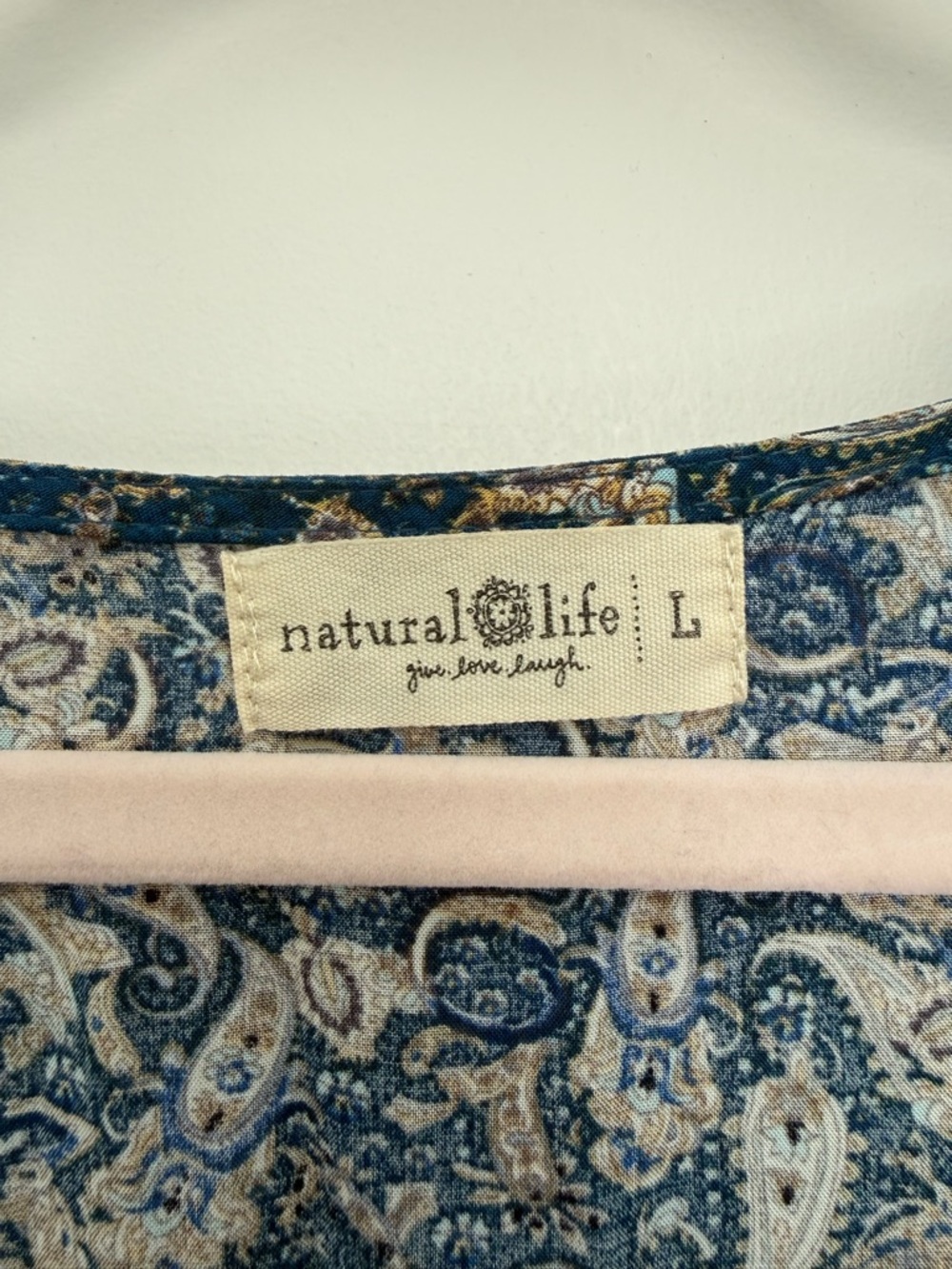 NATURAL LIFE Blue and Multi Colored Floral Tiered Maxi Dress - Picture 10 of 10
